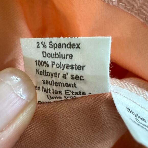 Anthropologie Eva Franco Peach Blossom Belted Dress A-line Embroidered Size 6 - Picture 13 of 13